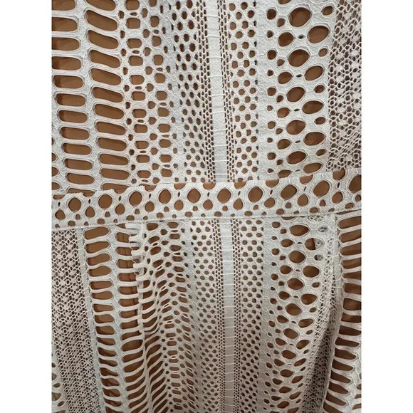 NEW-NWT Michael Costello x REVOLVE Berthe Ivory One Shoulder Lace Maxi Dress XS - Picture 8 of 8